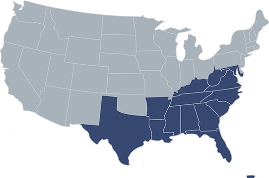 US map of SUSTA member states.